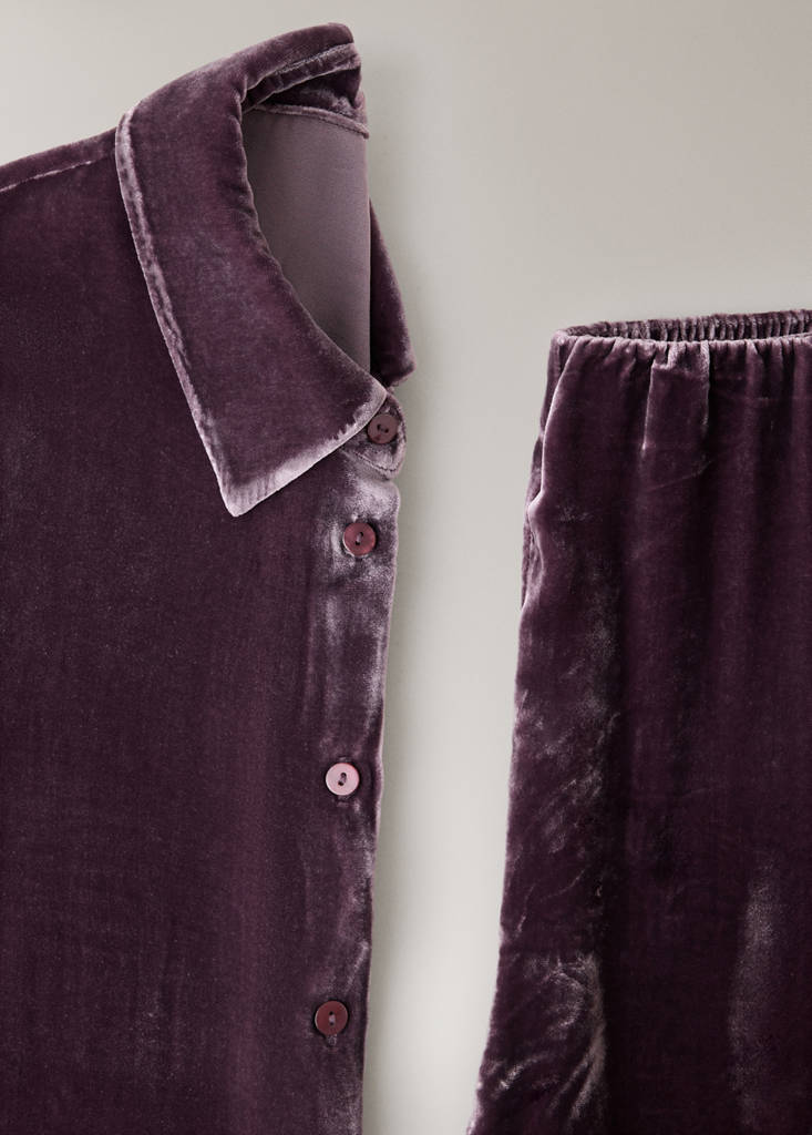 Silk blend pyjama bottoms — Purple