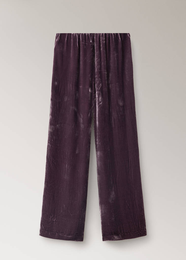 Silk blend pyjama bottoms — Purple