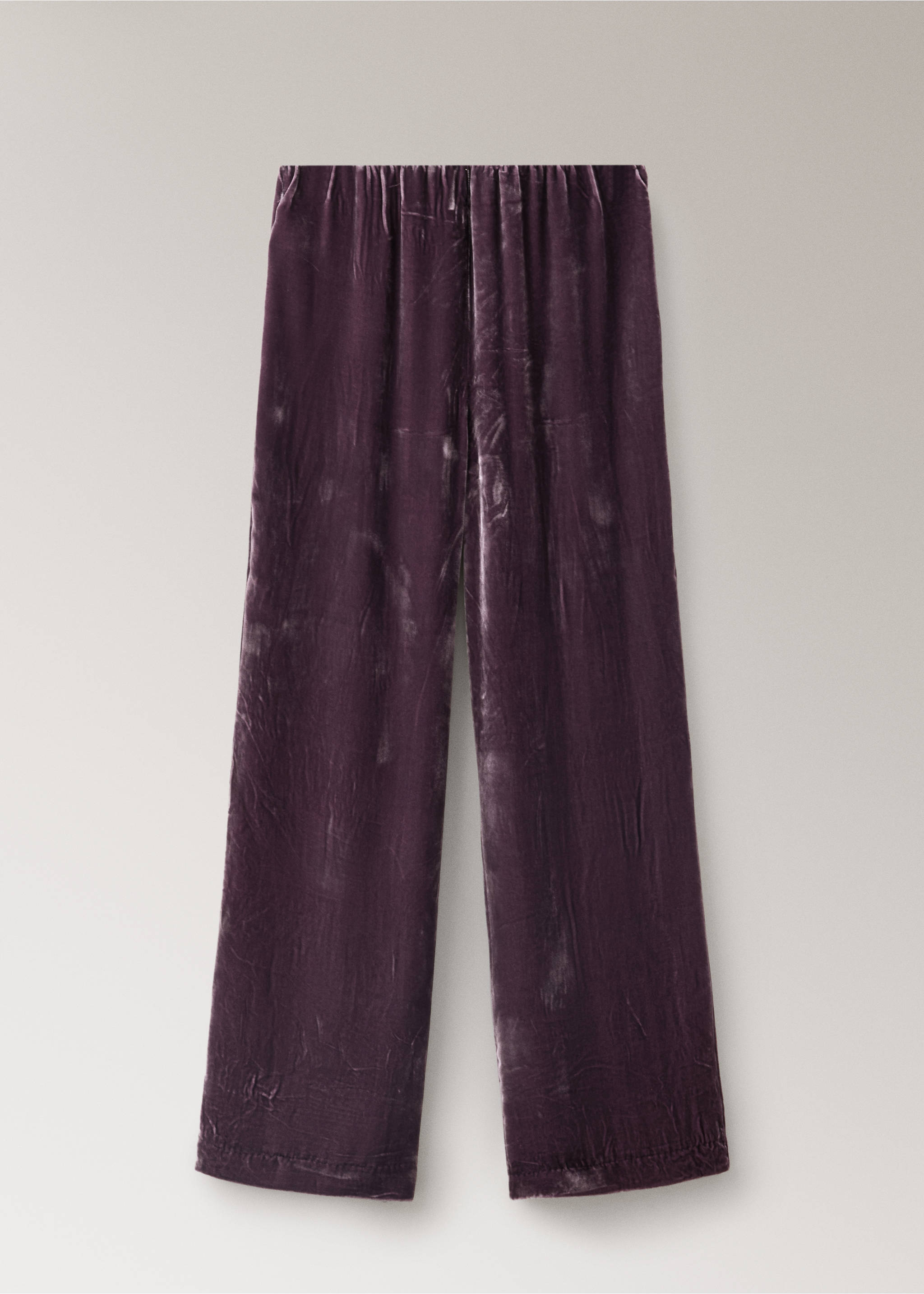 Pantalon de pyjama en mélange de soie - Article sans modèle, Violet. Ref: 37002932-00.