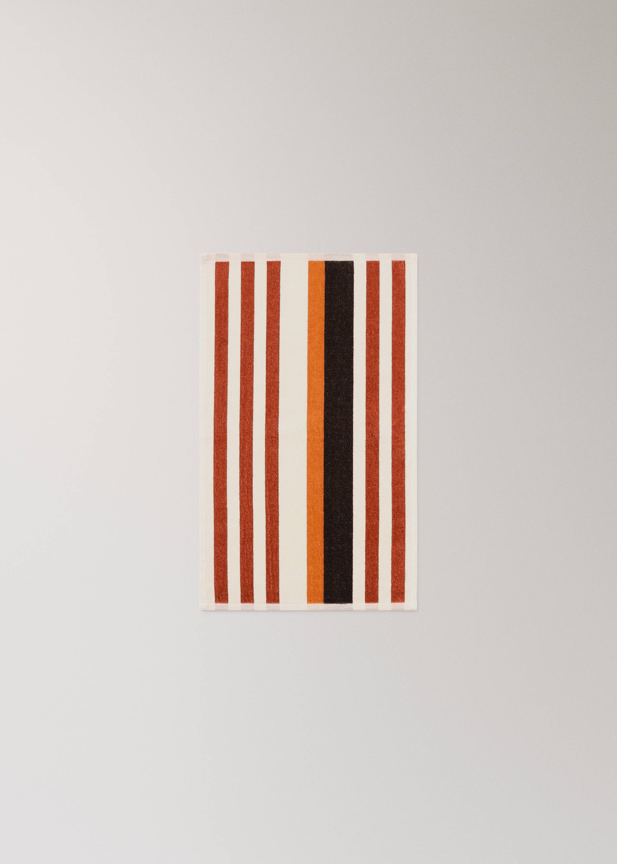 Velour cotton striped guest towel - Details of the article 3