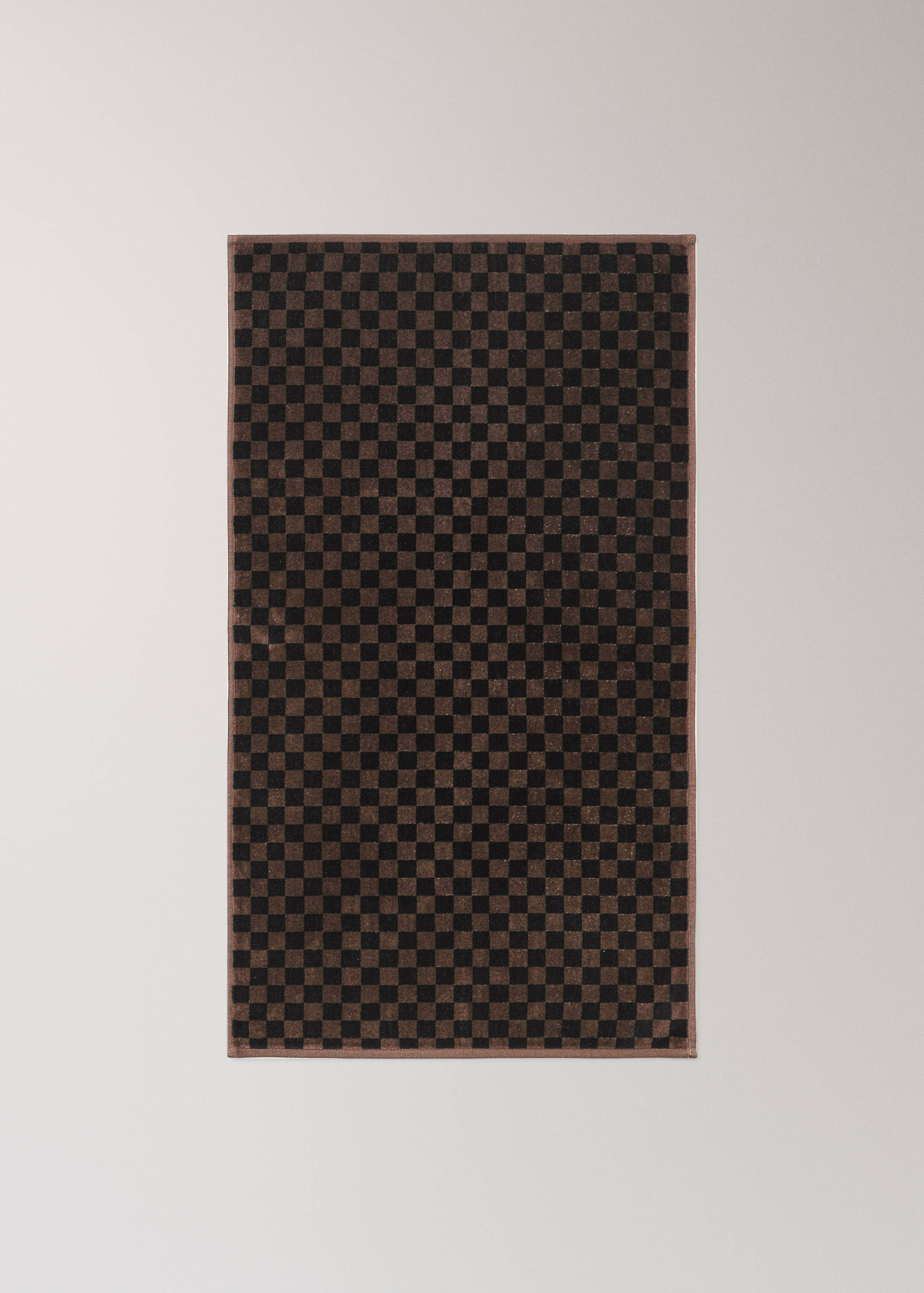 Serviette de lavabo à carreaux en coton velour - Détail de l'article 3