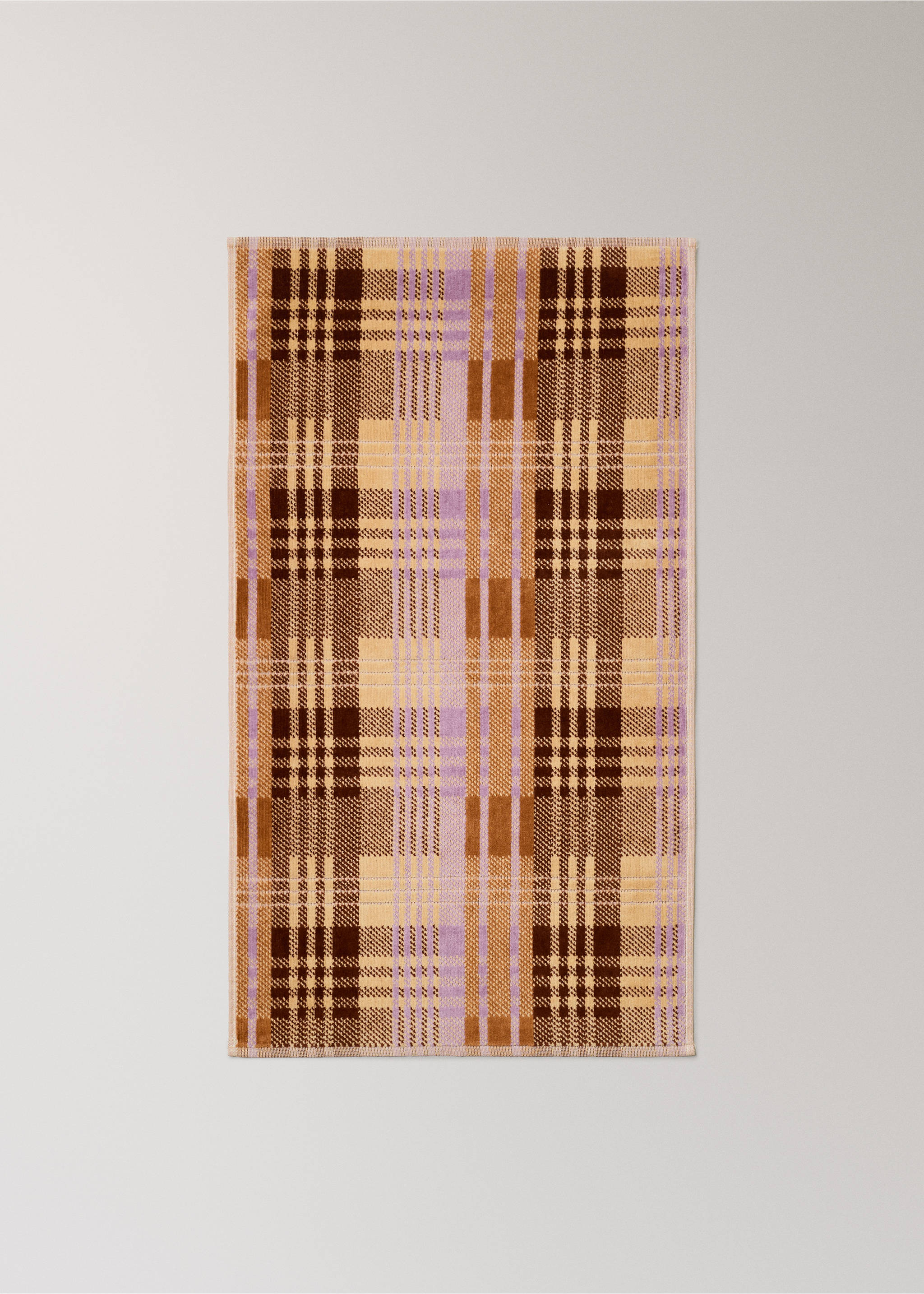 Baumwoll-Waschlappen mit Streifen - Detail des Artikels 2, Tobacco-Braun. Ref: 37002939-00.