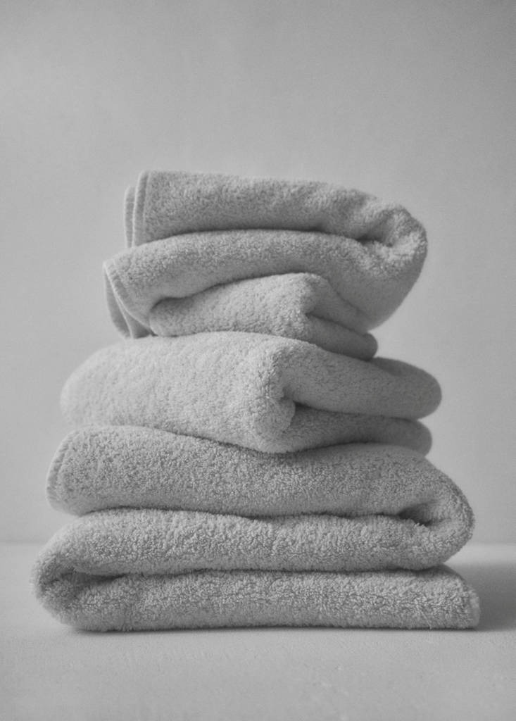 Garment-dyed washcloth — Beige