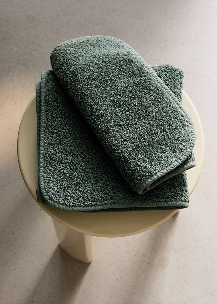 Garment-dyed washcloth — Forest Green