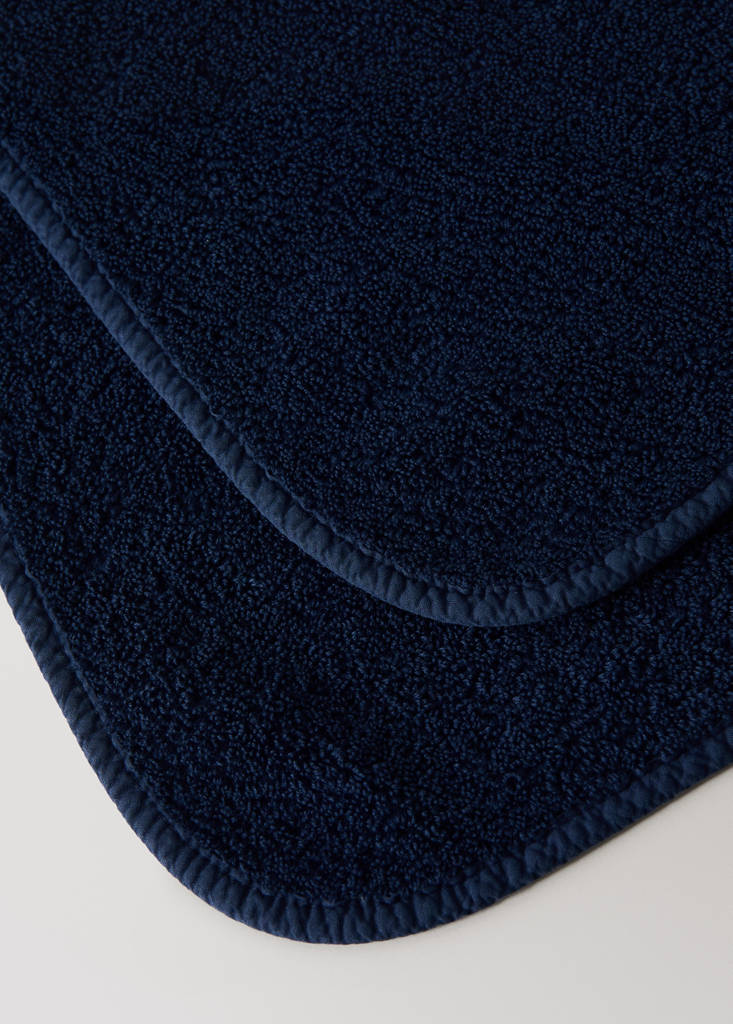 Garment-dyed washcloth — Night Blue