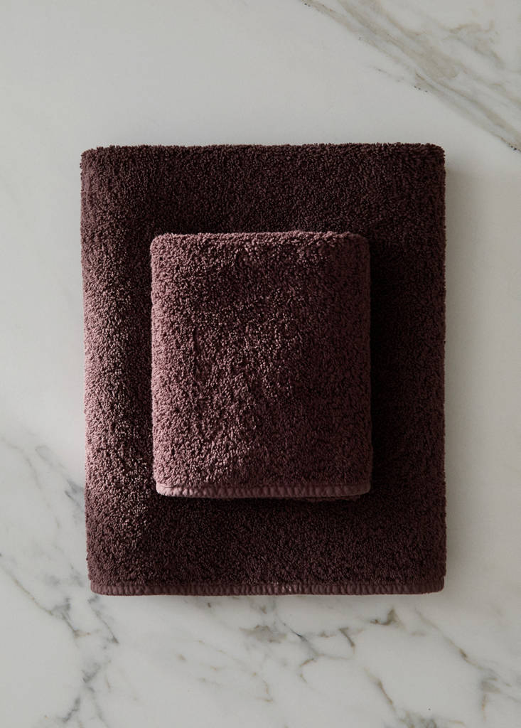 Garment-dyed washcloth — Burgundy