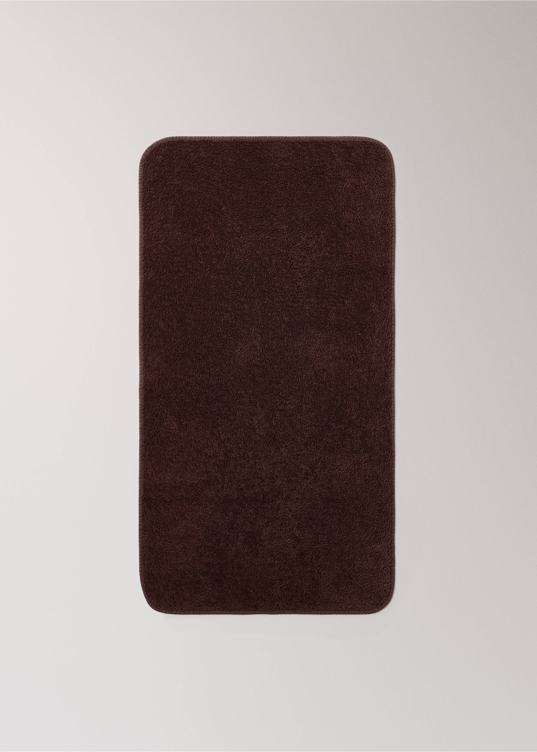 Garment-dyed washcloth - Details of the article 3, Burgundy. Ref: 37002944-00.