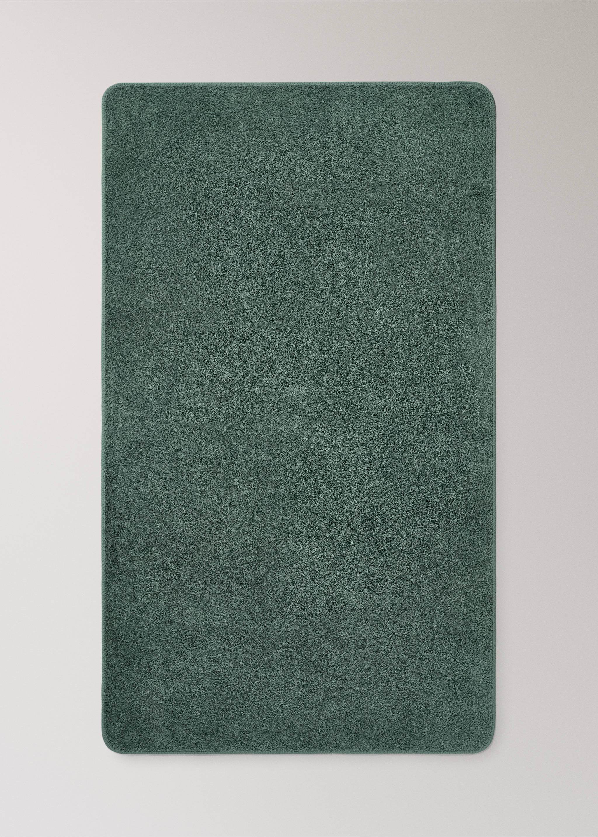 Bath towel with dyed piece - Details of the article 3, Forest Green. Ref: 37002945-00.