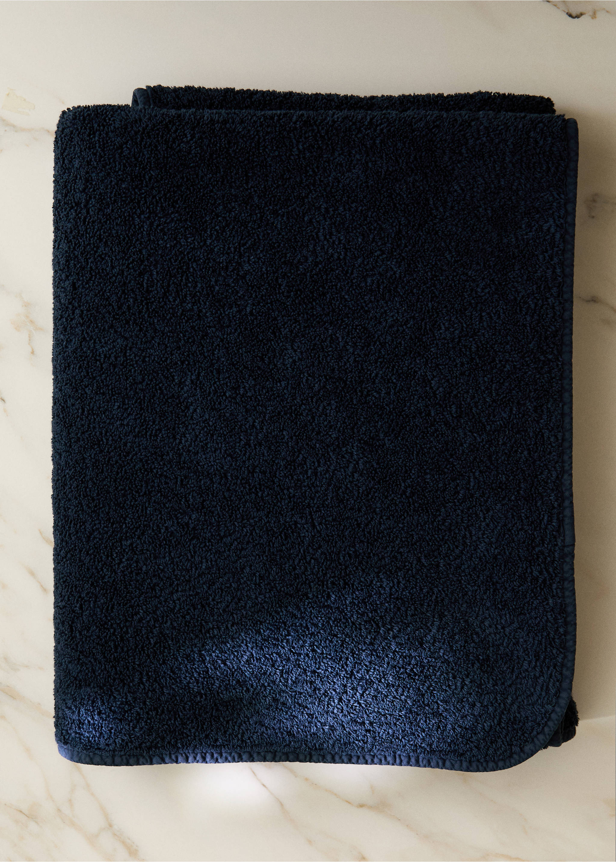 Bath towel with dyed piece - General plane, Night Blue. Ref: 37002945-00.