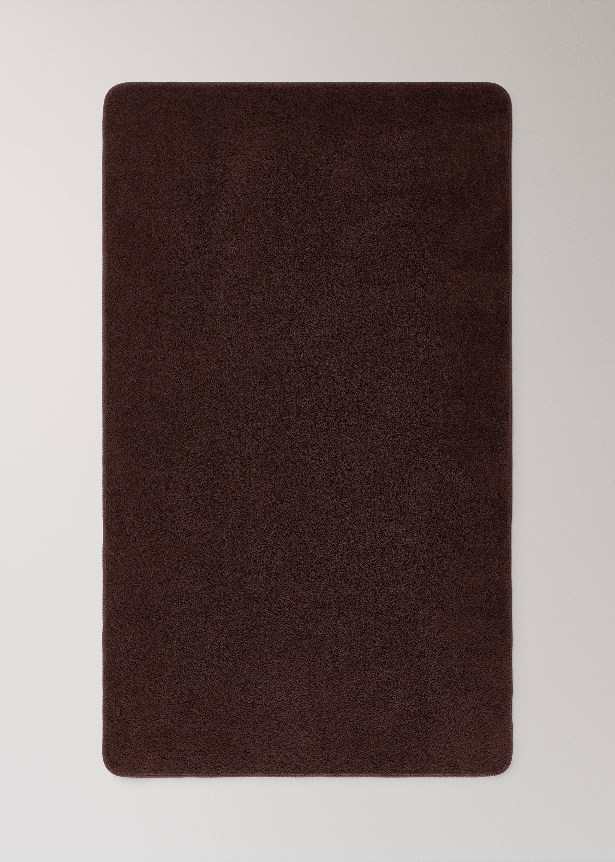 Bath towel with dyed piece - Details of the article 3, Burgundy. Ref: 37002945-00.