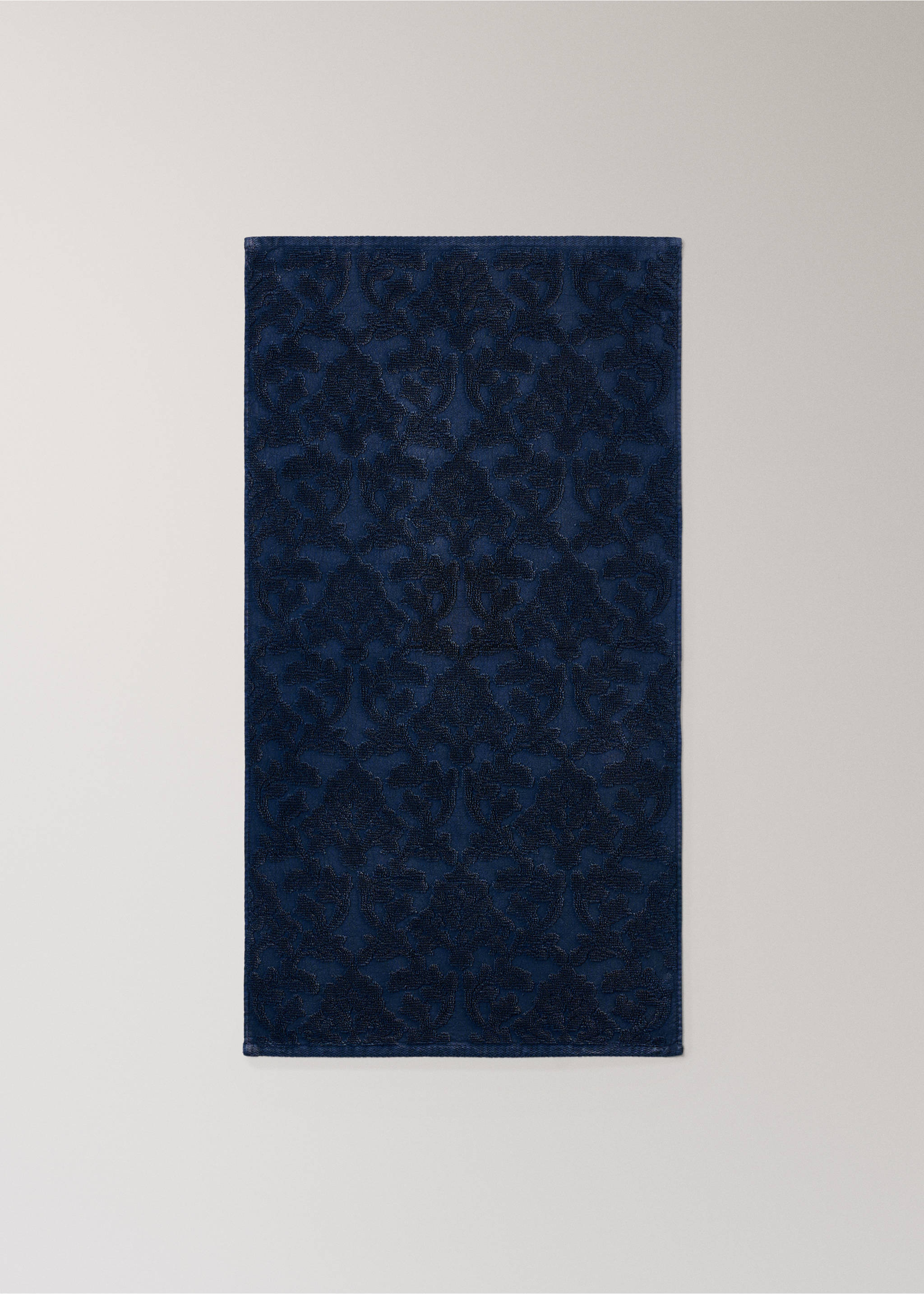 Handtuch aus Jacquard-Baumwolle - Detail des Artikels 3, Indigoblau. Ref: 37002950-00.