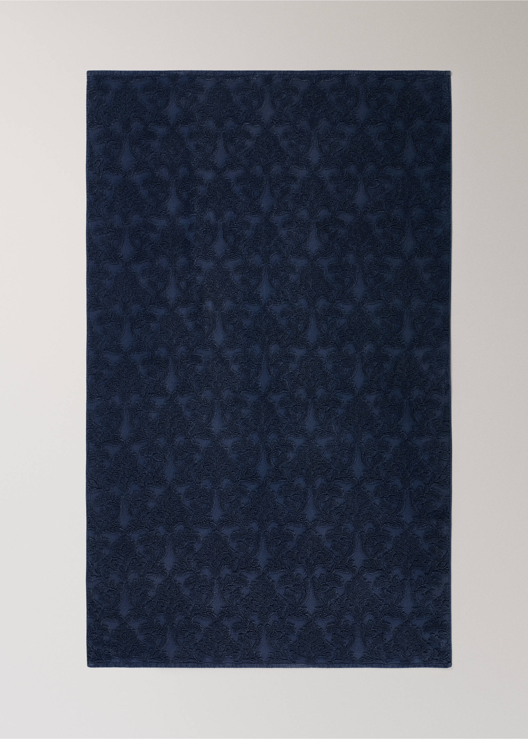 Badetuch aus Jacquard-Baumwolle - Detail des Artikels 3, Indigoblau. Ref: 37002951-00.