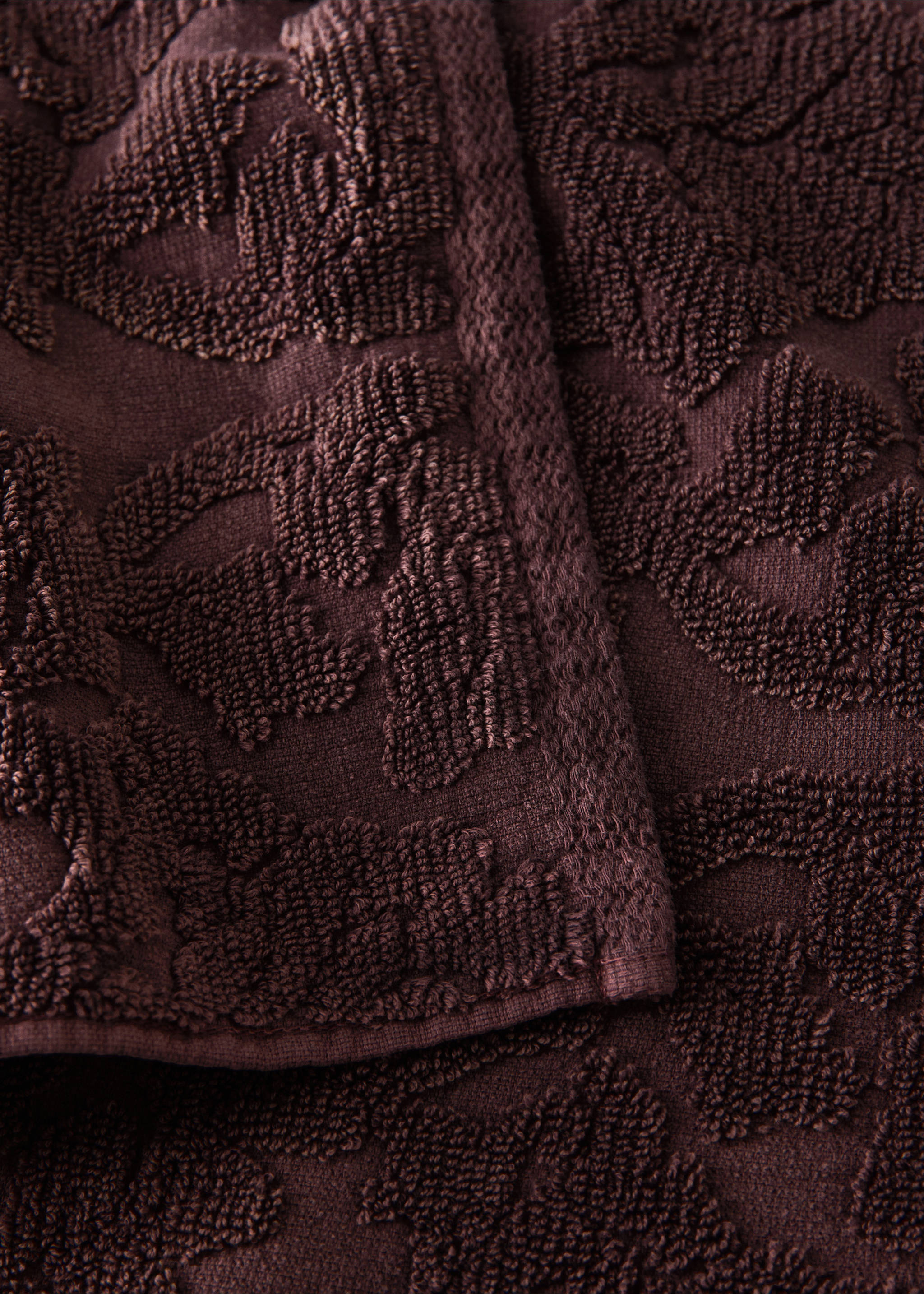 Badetuch aus Jacquard-Baumwolle - Detail des Artikels 2, Rosa. Ref: 37002951-00.