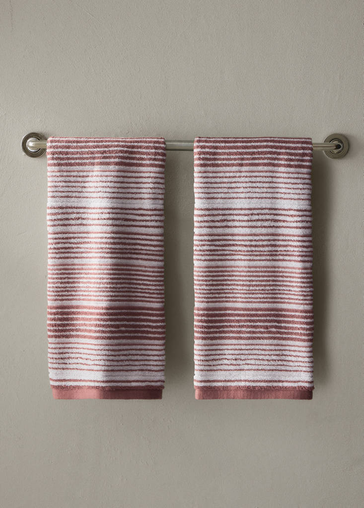 Cotton washbasin towel with stripes