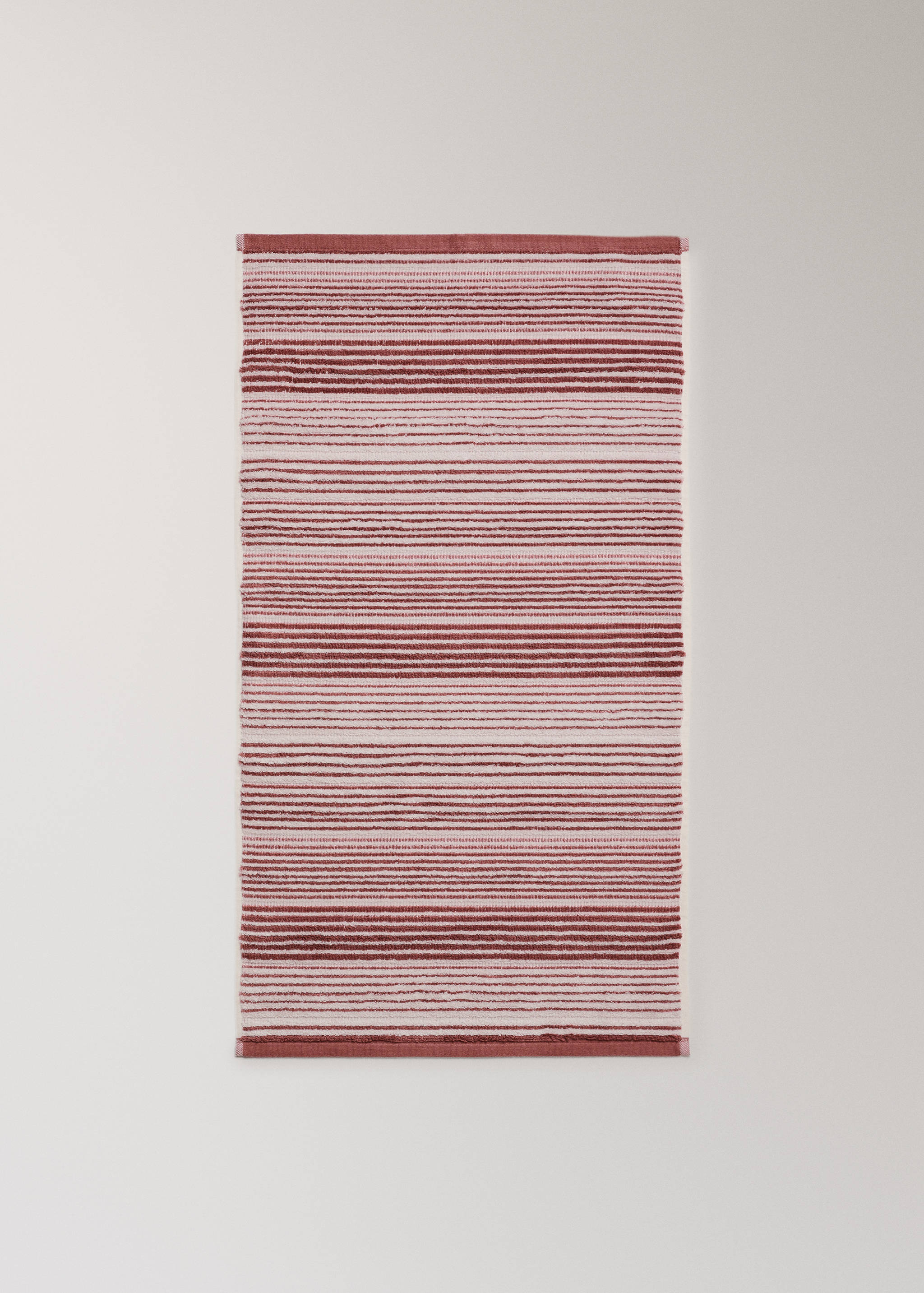 Cotton washbasin towel with stripes - Details of the article 1