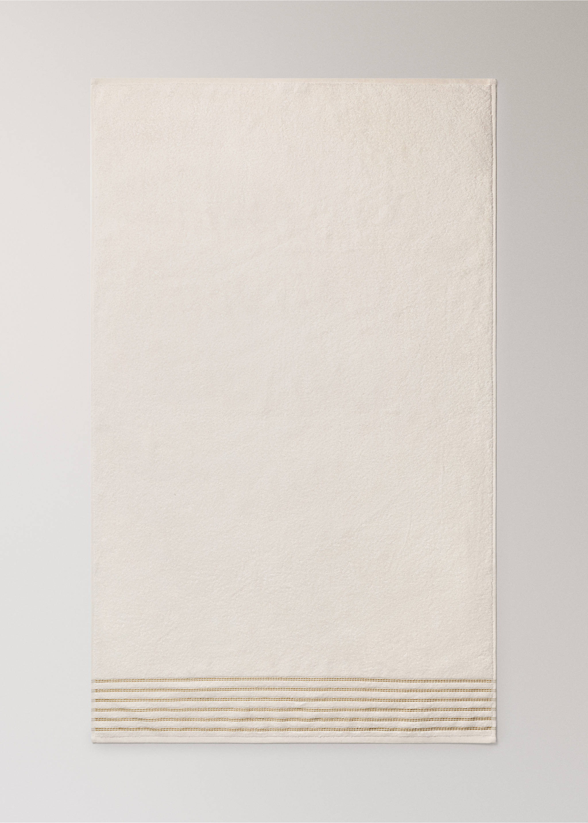 Drap de bain en coton avec détail contrasté - Détail de l'article 3, Blanc cassé. Ref: 37002961-00.