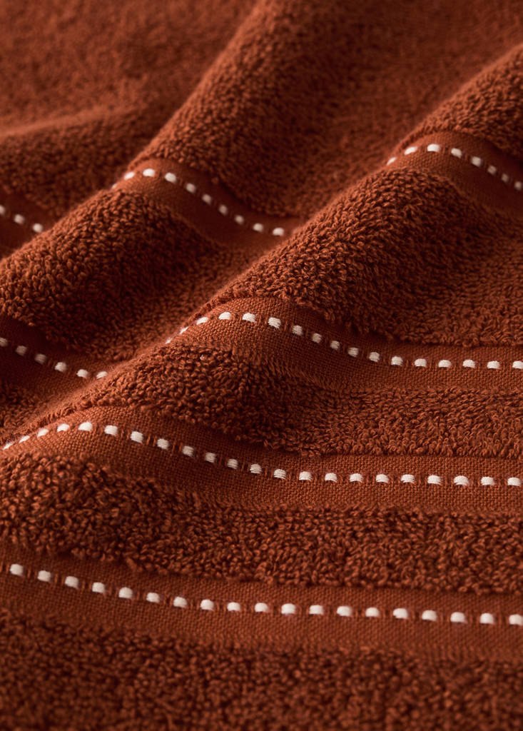 Cotton hand towel with topstitching - thumbnail 6