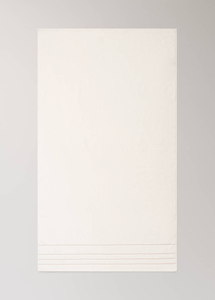 Cotton bath towel with topstitching - thumbnail 5