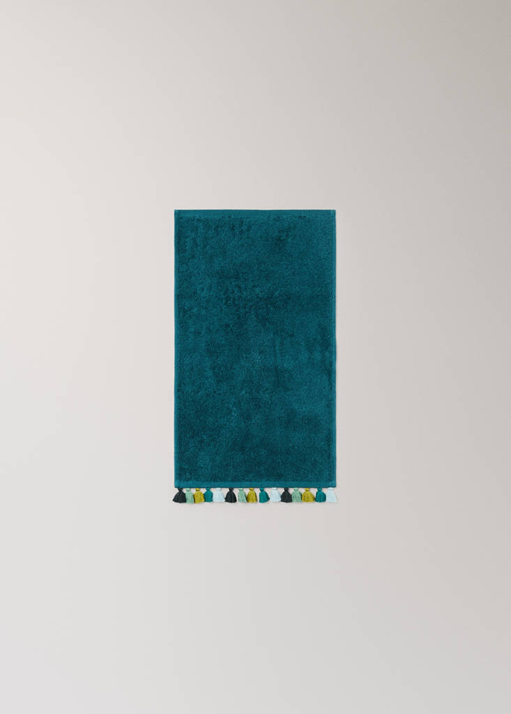 Cotton terry guest towel with pom-poms - thumbnail 8