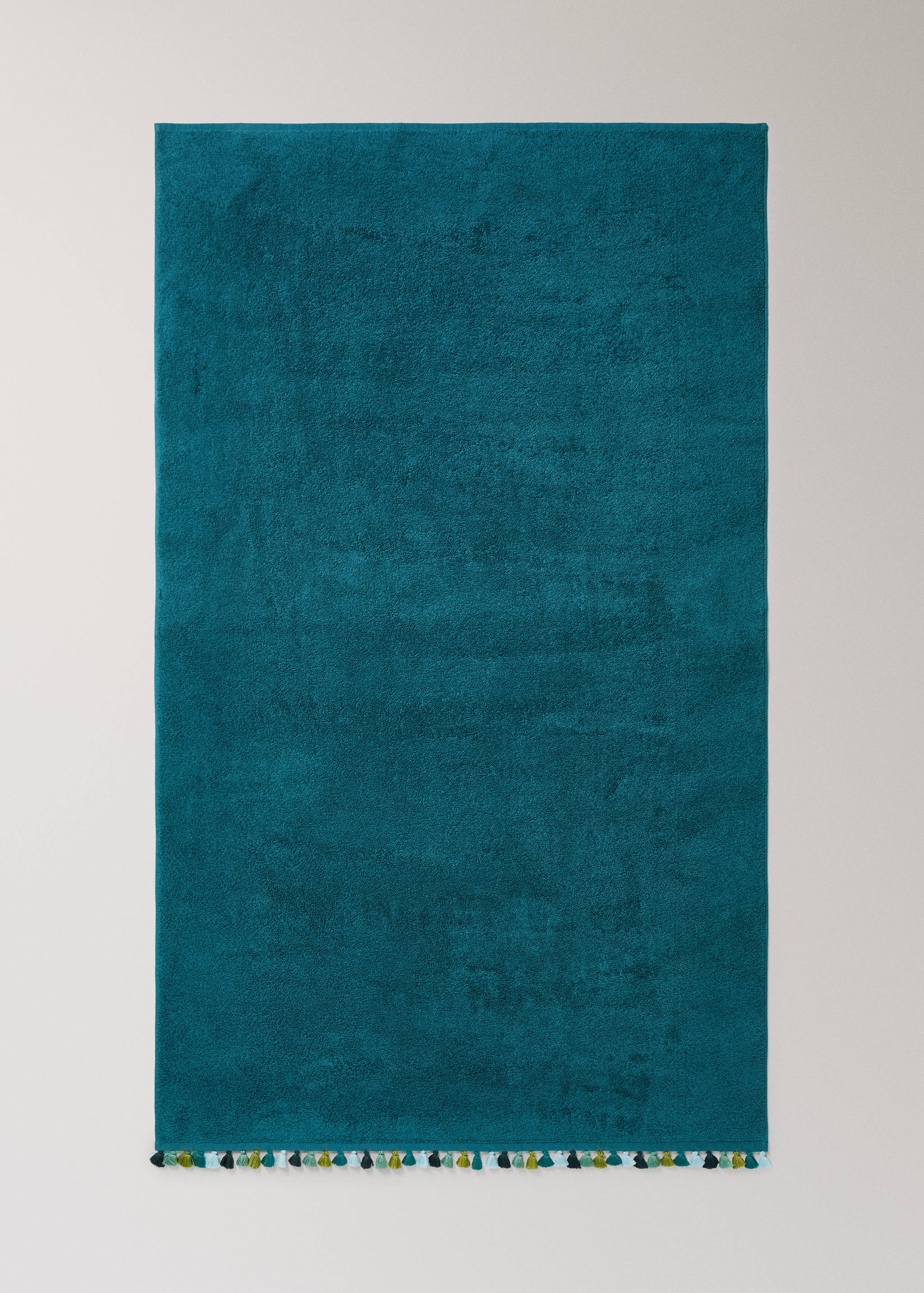 Cotton terry bath towel with pompoms - Details of the article 3