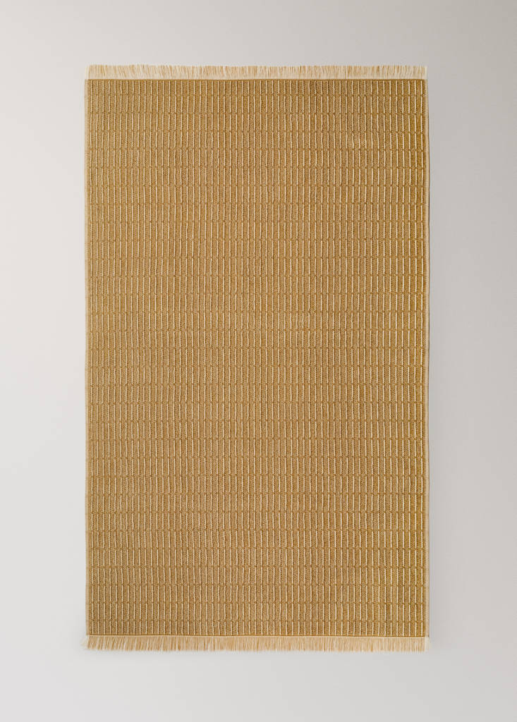 Jacquard cotton bath towel — Ochre
