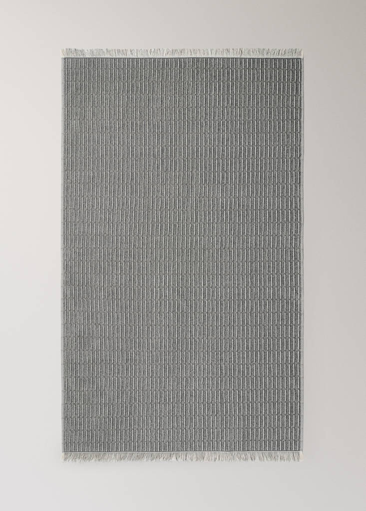 Jacquard cotton bath towel — Blue