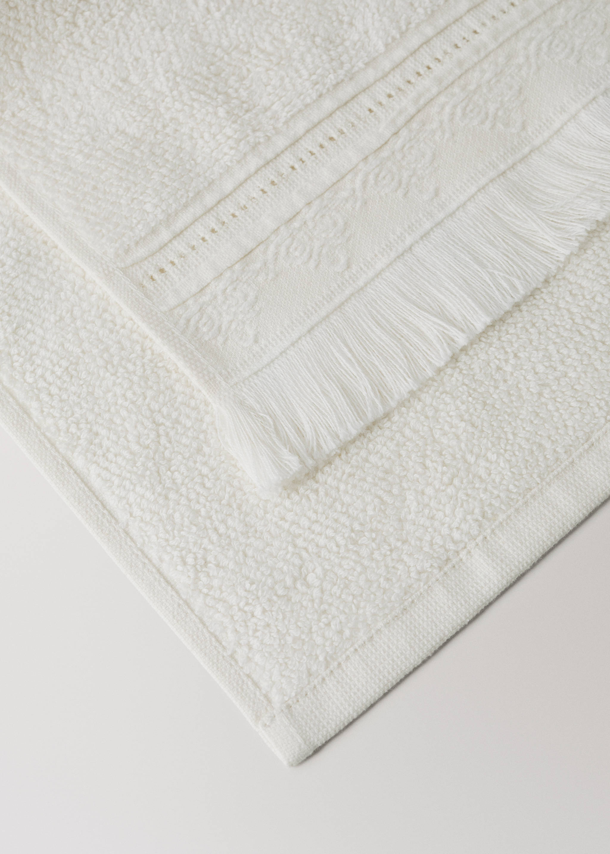 Serviette invité coton bouclette à franges - Détail de l'article 2
