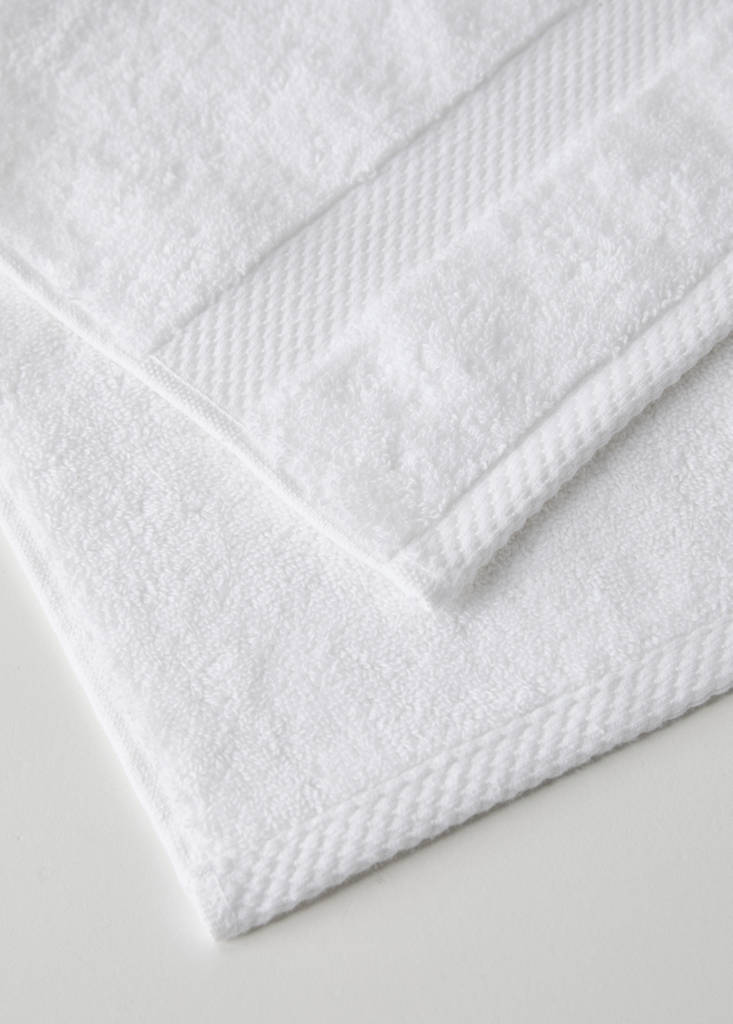 Extra-soft cotton face towel — White