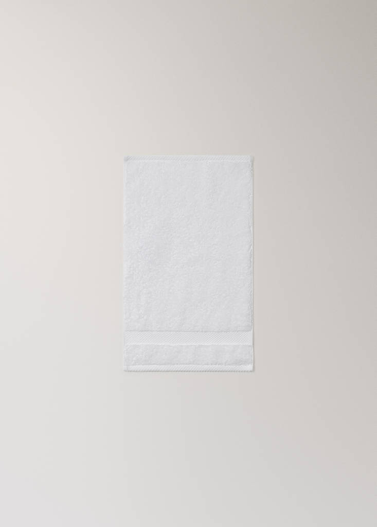 Extra-soft cotton face towel — White