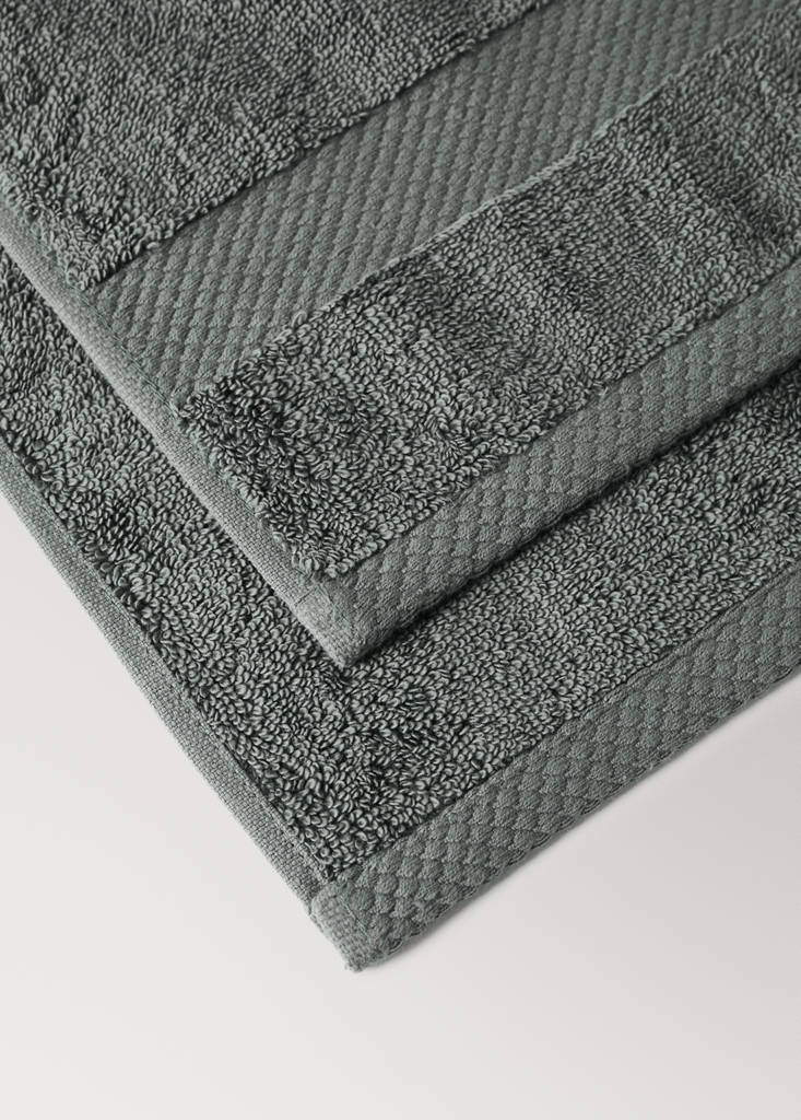 Extra-soft cotton face towel — Petrol Blue