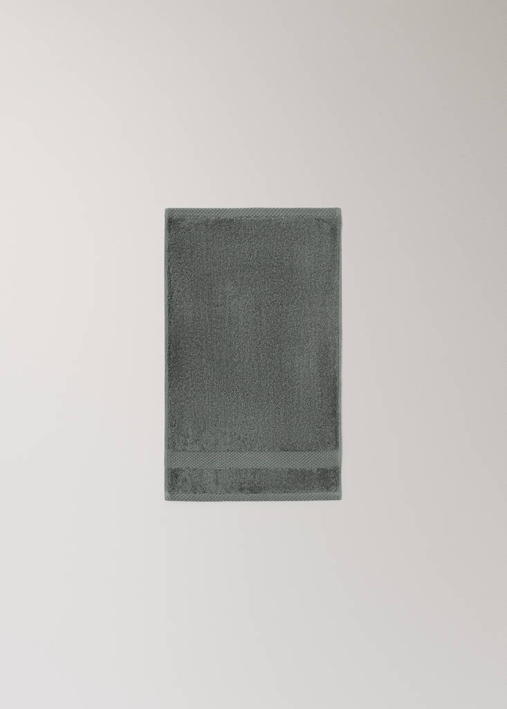 Extra-soft cotton face towel — Petrol Blue