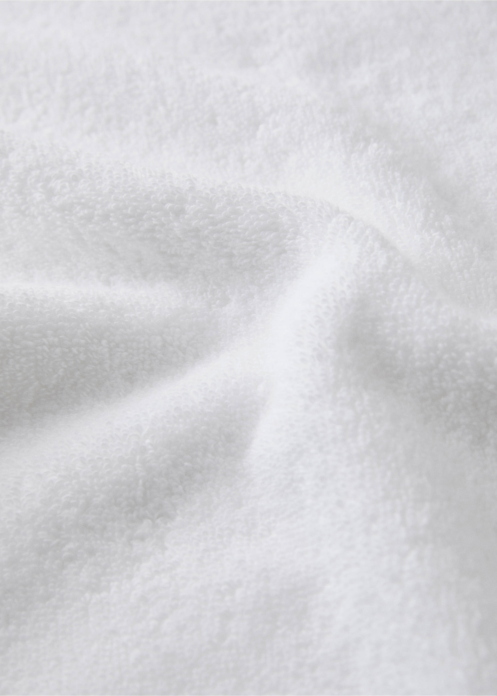 Extra-soft cotton hand towel - Details of the article 1, White. Ref: 37002975-00.