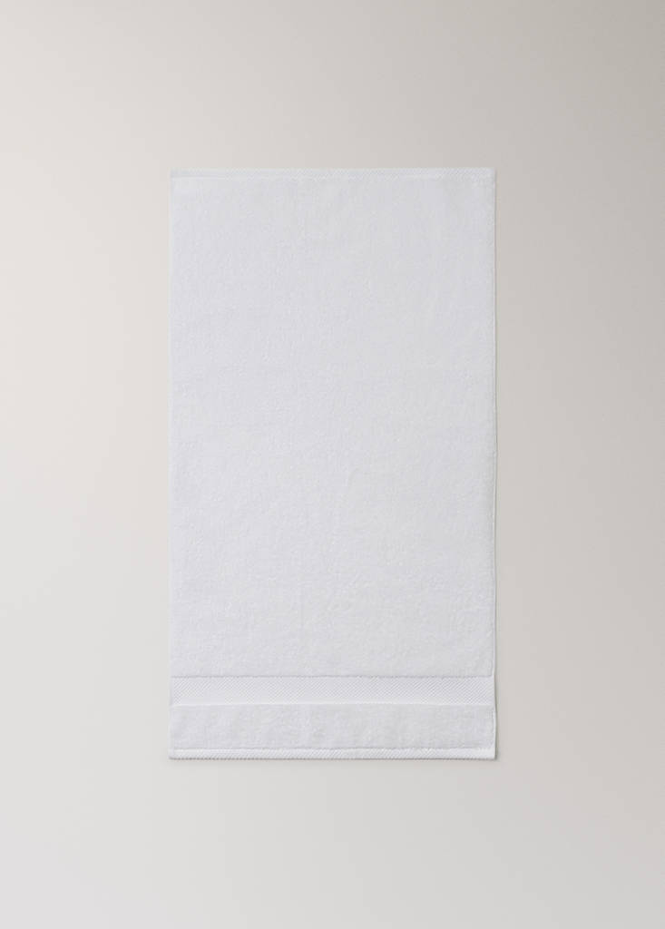 Extra-soft cotton hand towel — White