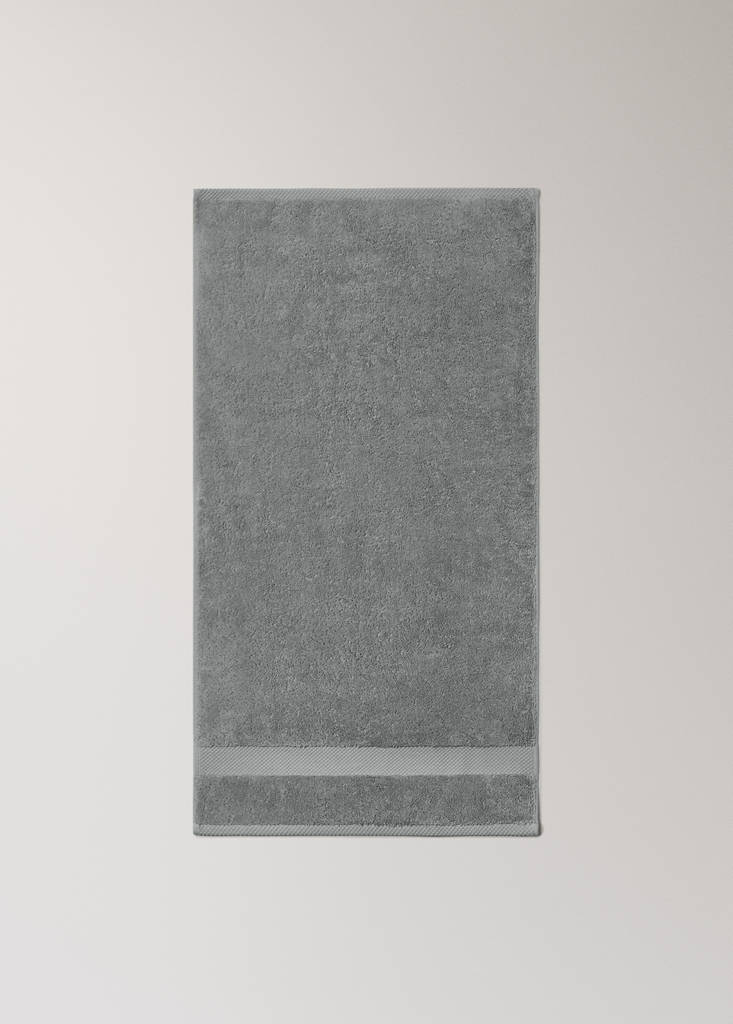 Extra-soft cotton face towel — Medium Vintage Blue