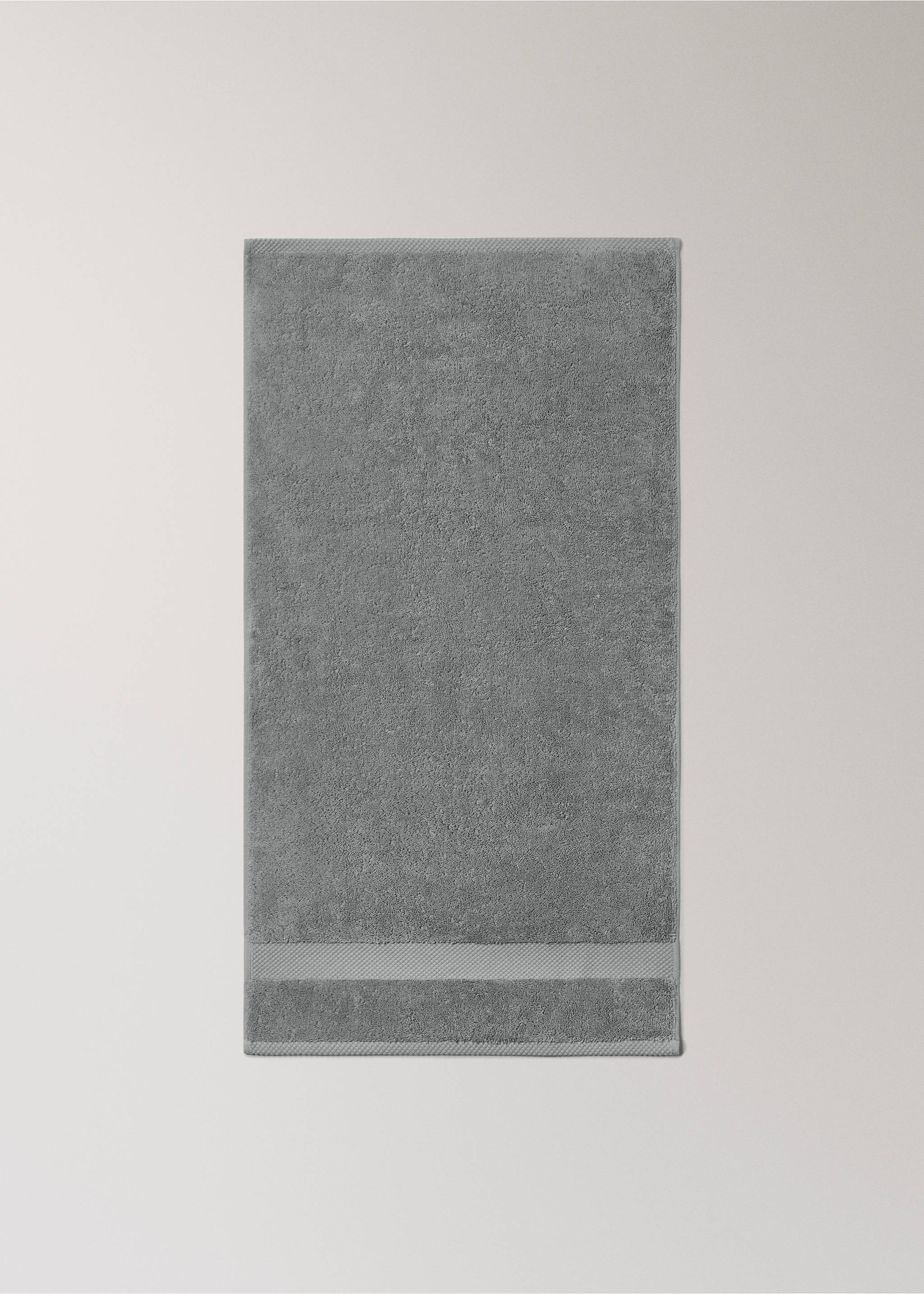 Extra-soft cotton hand towel - Details of the article 3, Medium Vintage Blue. Ref: 37002975-00.
