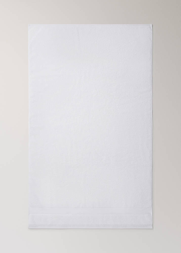 Extra-soft cotton bath towel — White