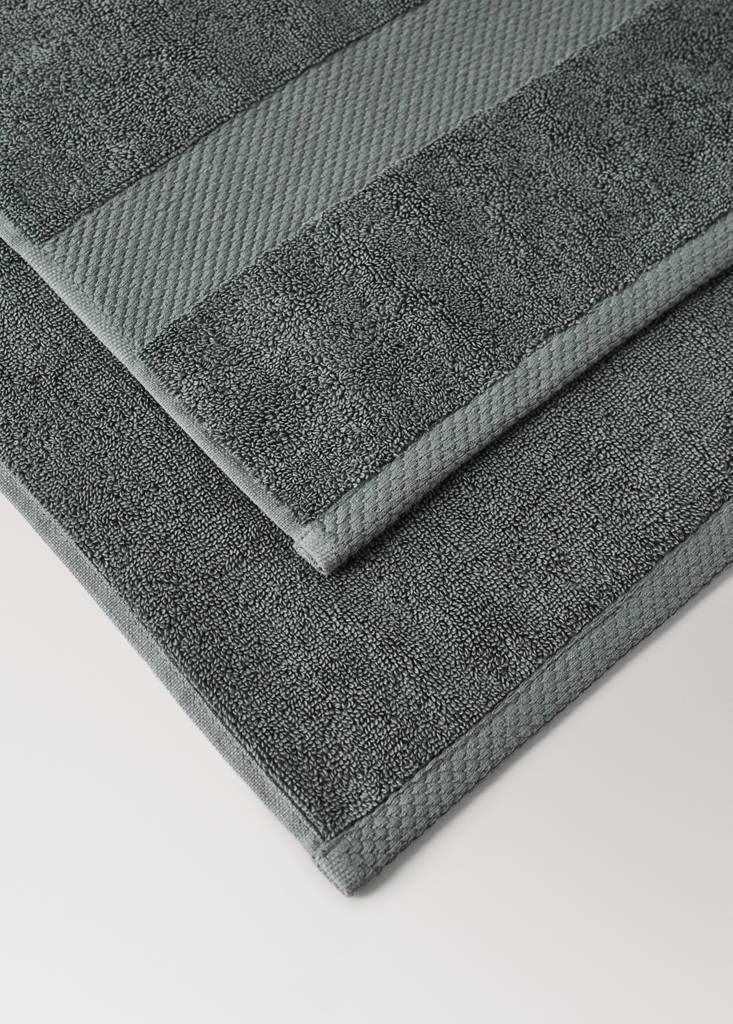 Extra-soft cotton face towel — Petrol Blue