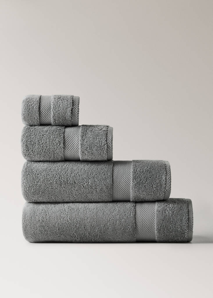 Extra-soft cotton bath towel — Medium Vintage Blue