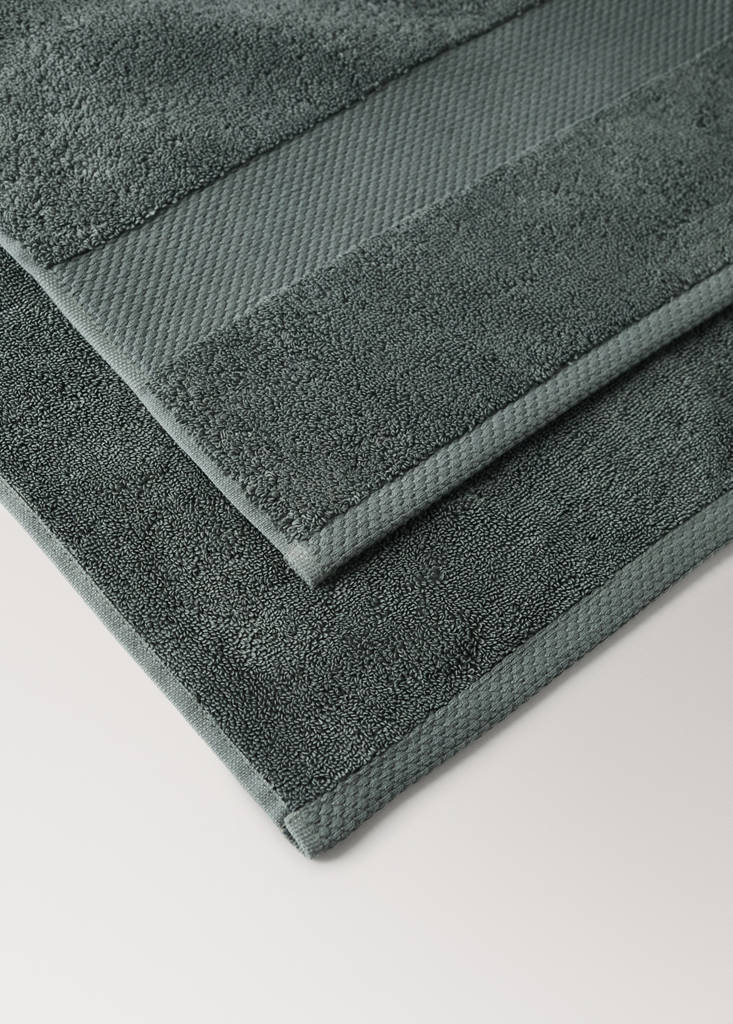 Extra-soft cotton face towel — Petrol Blue