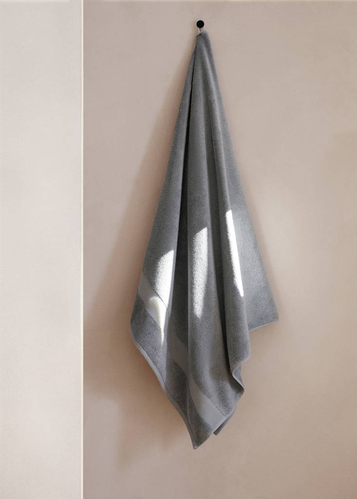 Extra-soft cotton face towel — Medium Vintage Blue