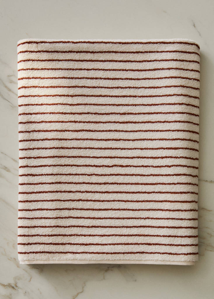 Cotton stripe bath towel