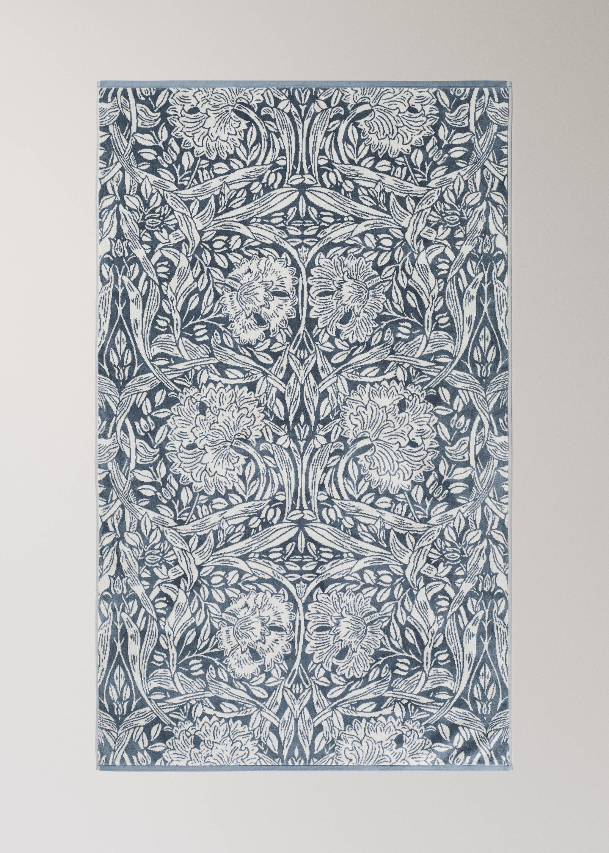 Baumwoll-Frottier-Badetuch mit Jacquard-Blumenmuster - Detail des Artikels 2