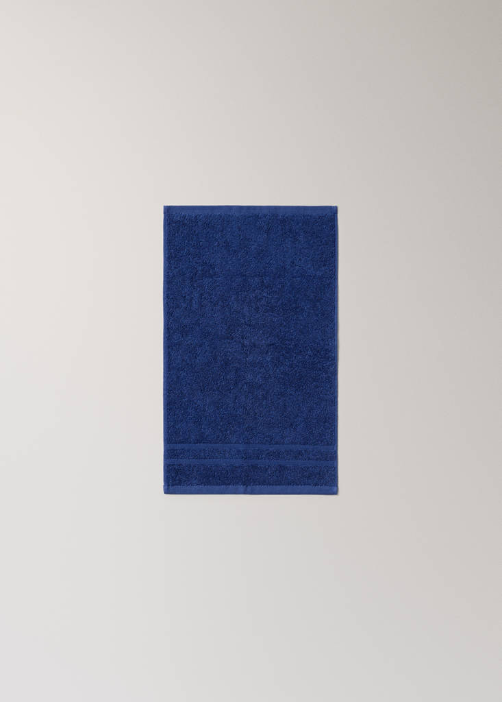 Terry cotton face towel — Night Blue