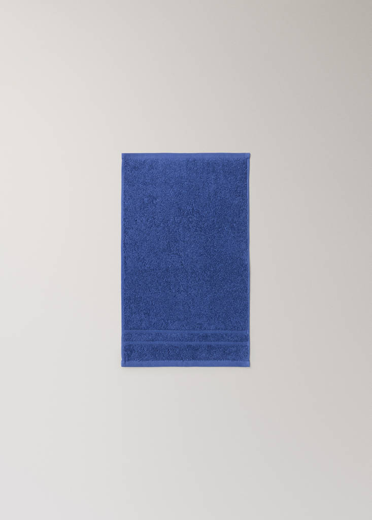 Terry cotton face towel — Night Blue