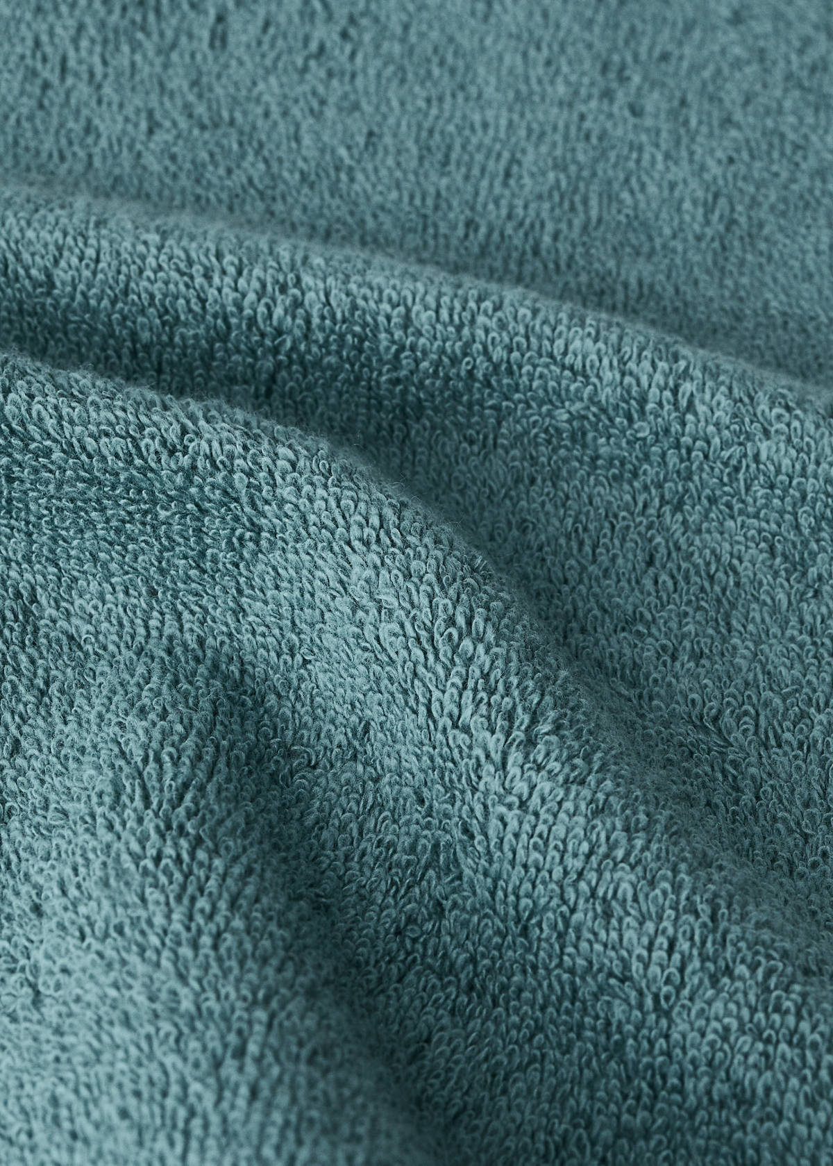 Terry cotton face towel — Petrol Blue