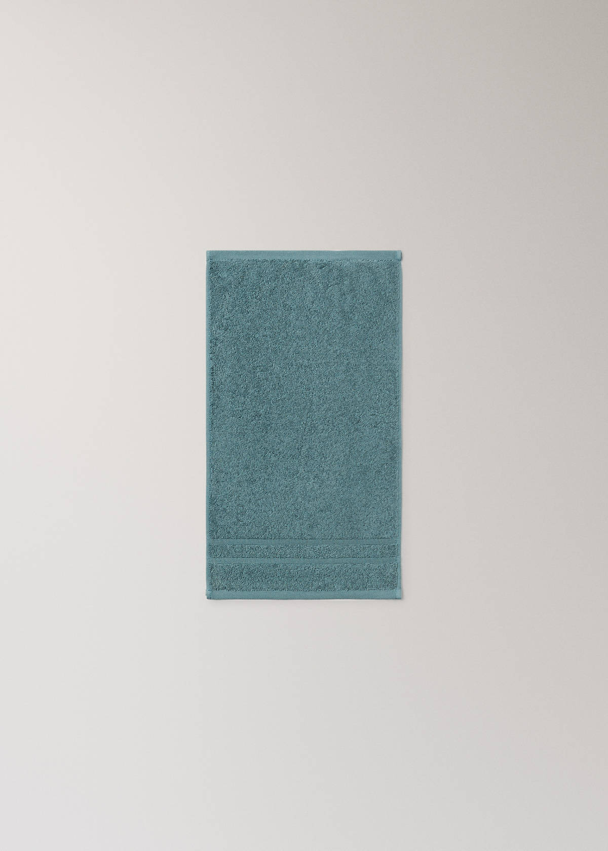 Terry cotton face towel — Petrol Blue