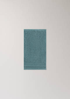 Terry cotton face towel — Petrol Blue 3