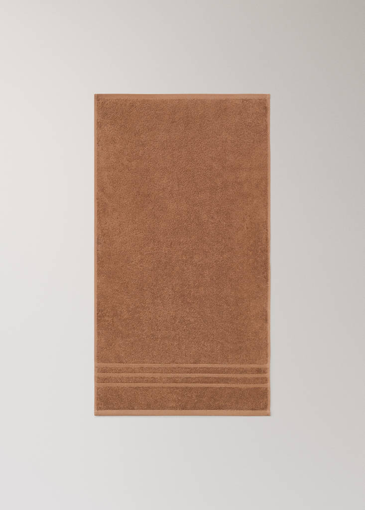 Terry cotton towel — Medium Brown