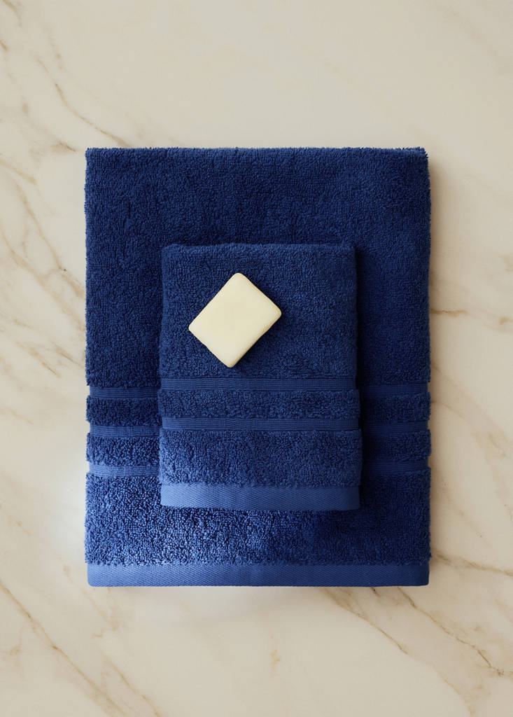 Terry cotton towel — Night Blue
