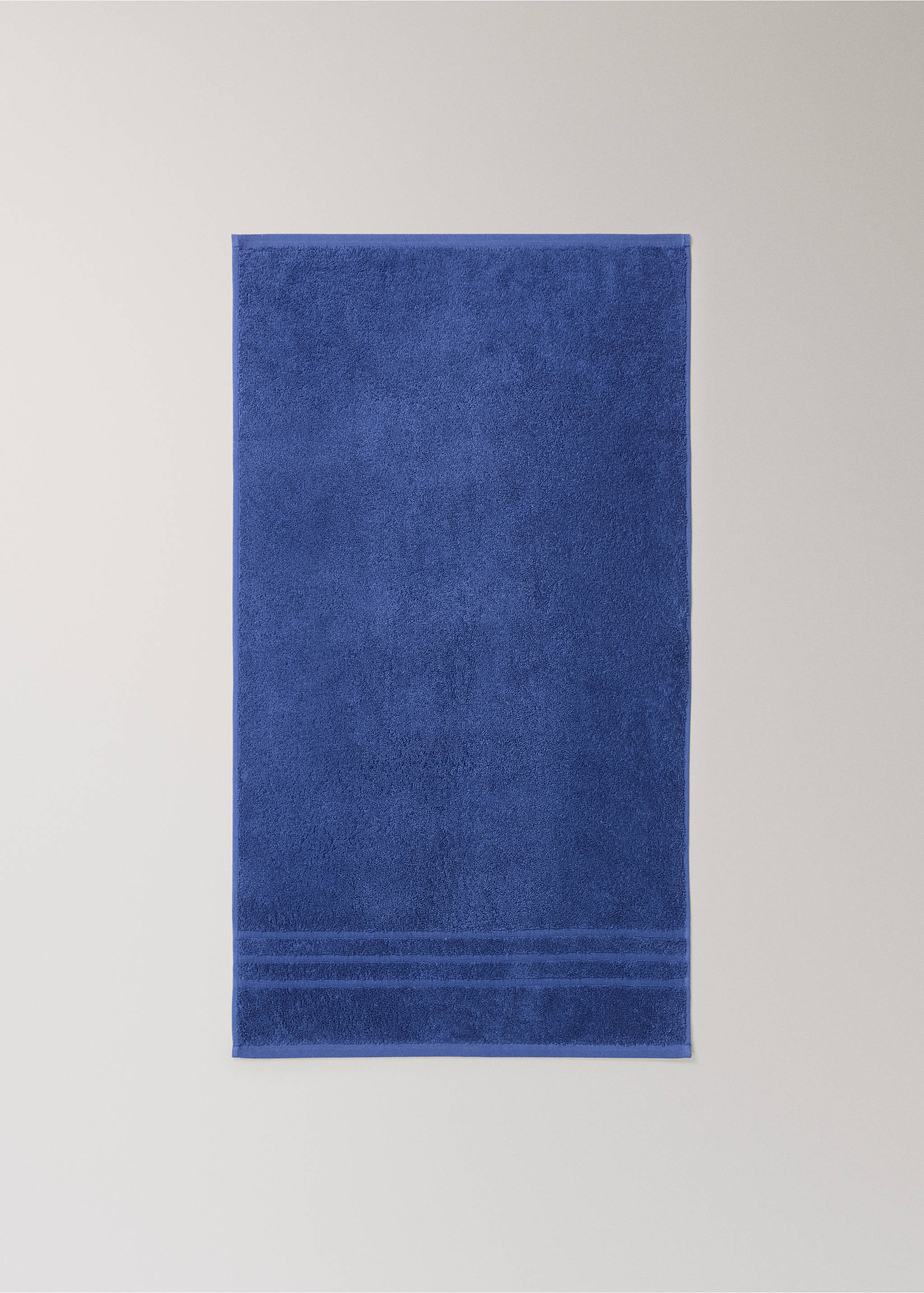 Terry cotton towel - Details of the article 3, Night Blue. Ref: 37002987-00.